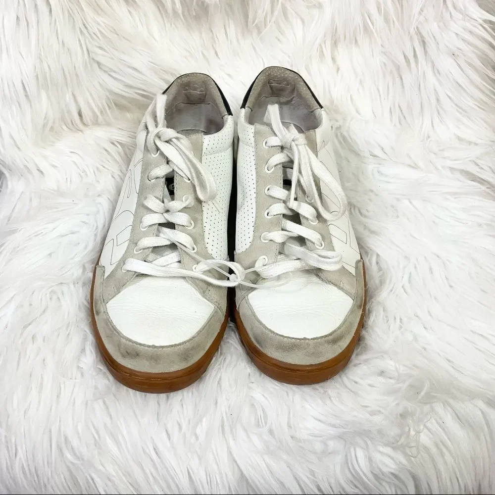 Ellessee Vintage 80’s Alchemy LZ White Leather Lace-Up Sneaker Shoes 11